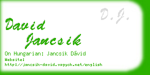 david jancsik business card